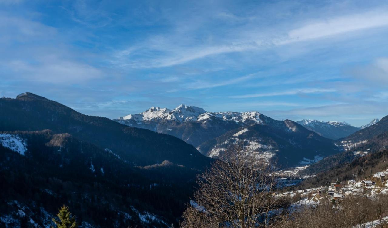 Panoramic House Carnia - Mountain View Apt With Parking And Terraces Villa Ligosullo Eksteriør bilde